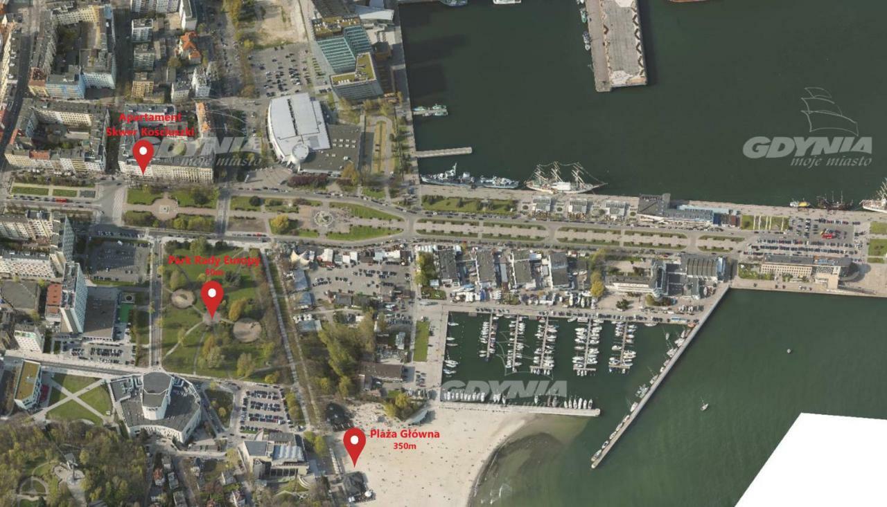 Apartamento Skwer Kosciuszki Gdynia Exterior foto